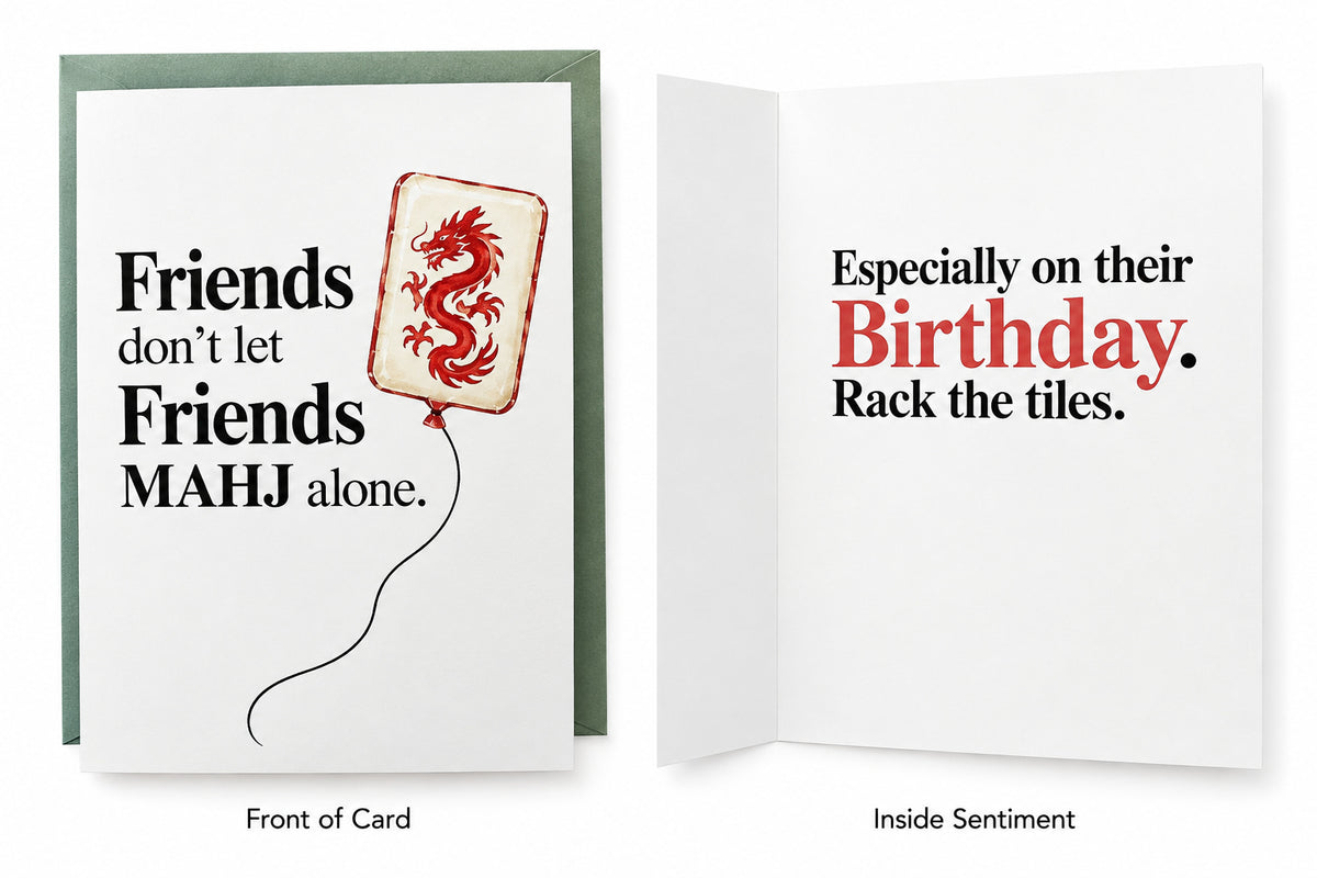 Mahjong Themed Birthday Cards