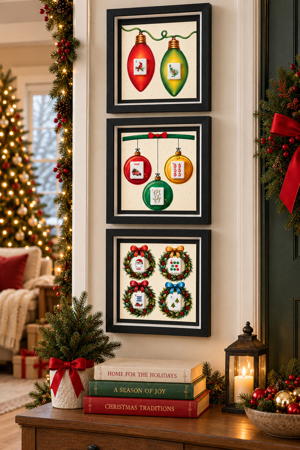 Holiday Mahjong Tile Art Collection
