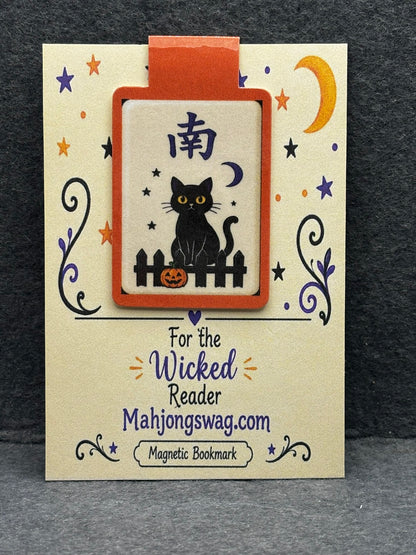 Mahjong and Halloween Themed Magnetic  Bookmarks