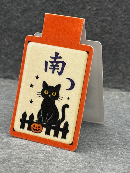 Mahjong and Halloween Themed Magnetic  Bookmarks