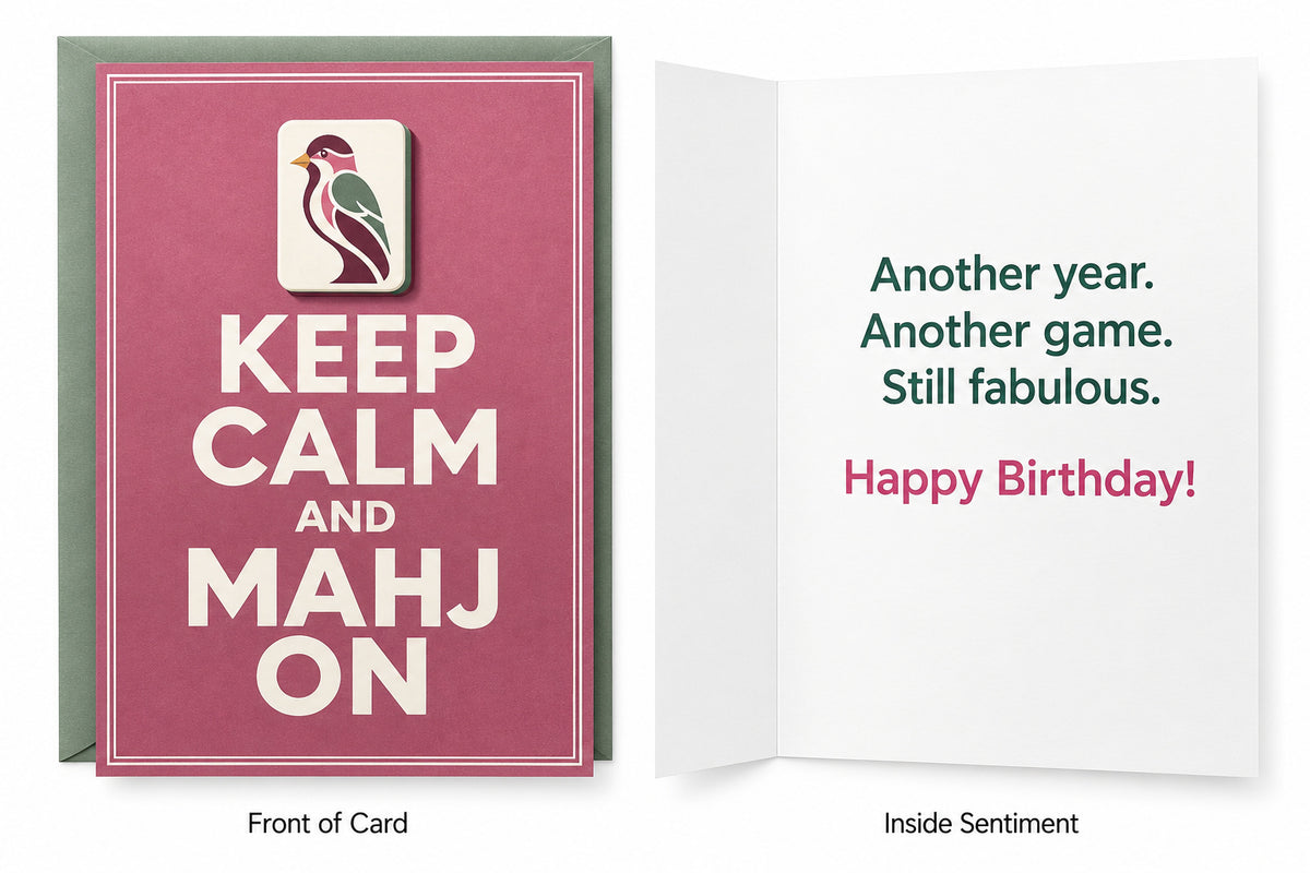 Mahjong Themed Birthday Cards