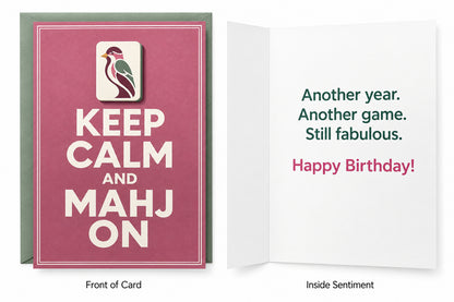 Mahjong Themed Birthday Cards
