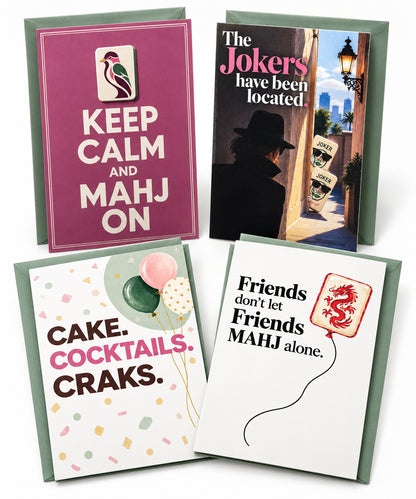 Mahjong Themed Birthday Cards