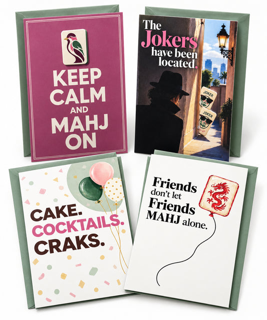 Mahjong Themed Birthday Cards