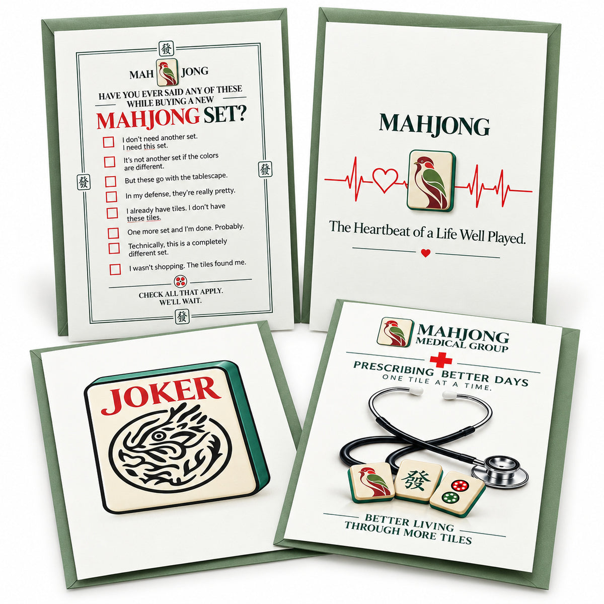 Mahjong Greeting Cards - Just for fun!