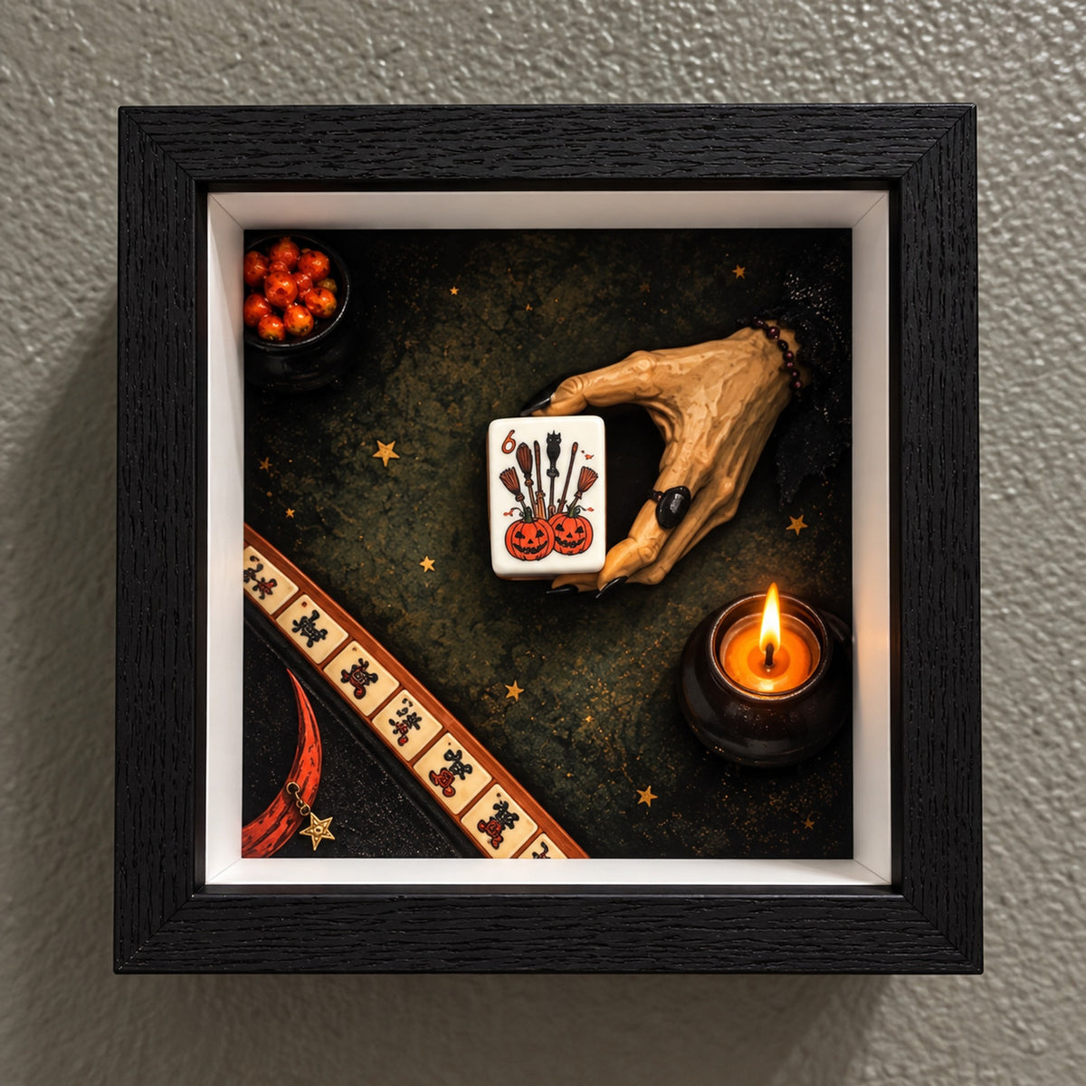 Mahjong Art 5" x 5" Witch Hand