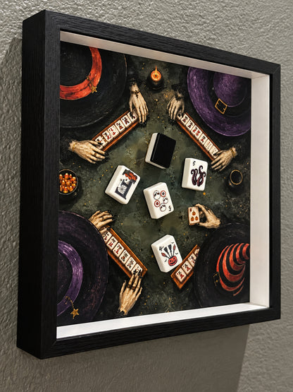 Mahjong Halloween Art Collection (3 framed pieces)