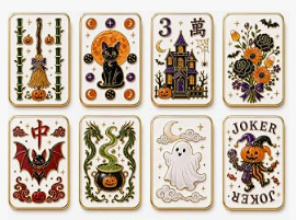 Mahjong Halloween Enamel Pins